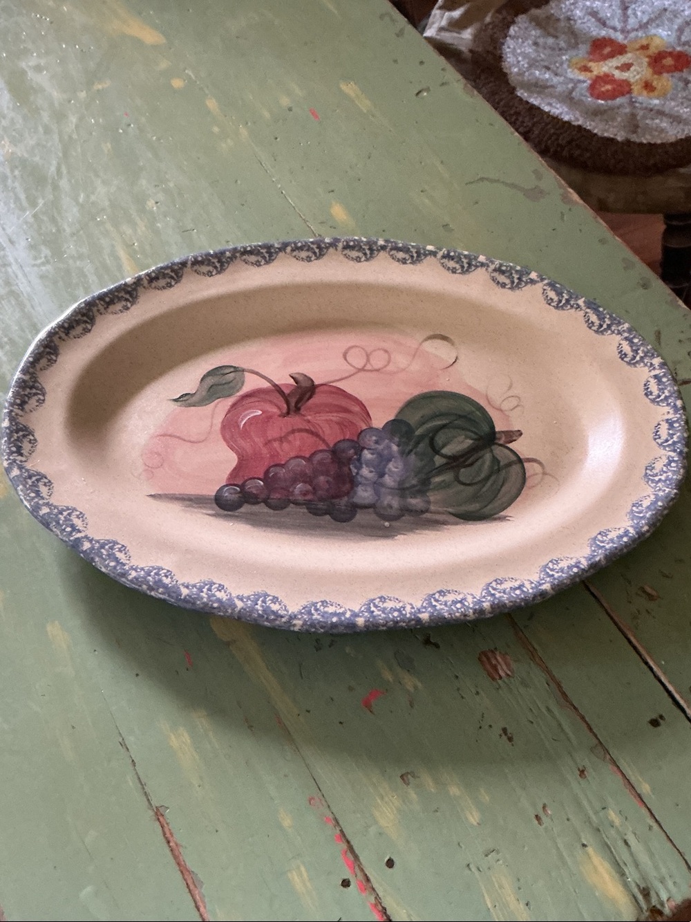 Fruit Motif Stoneware Platter
